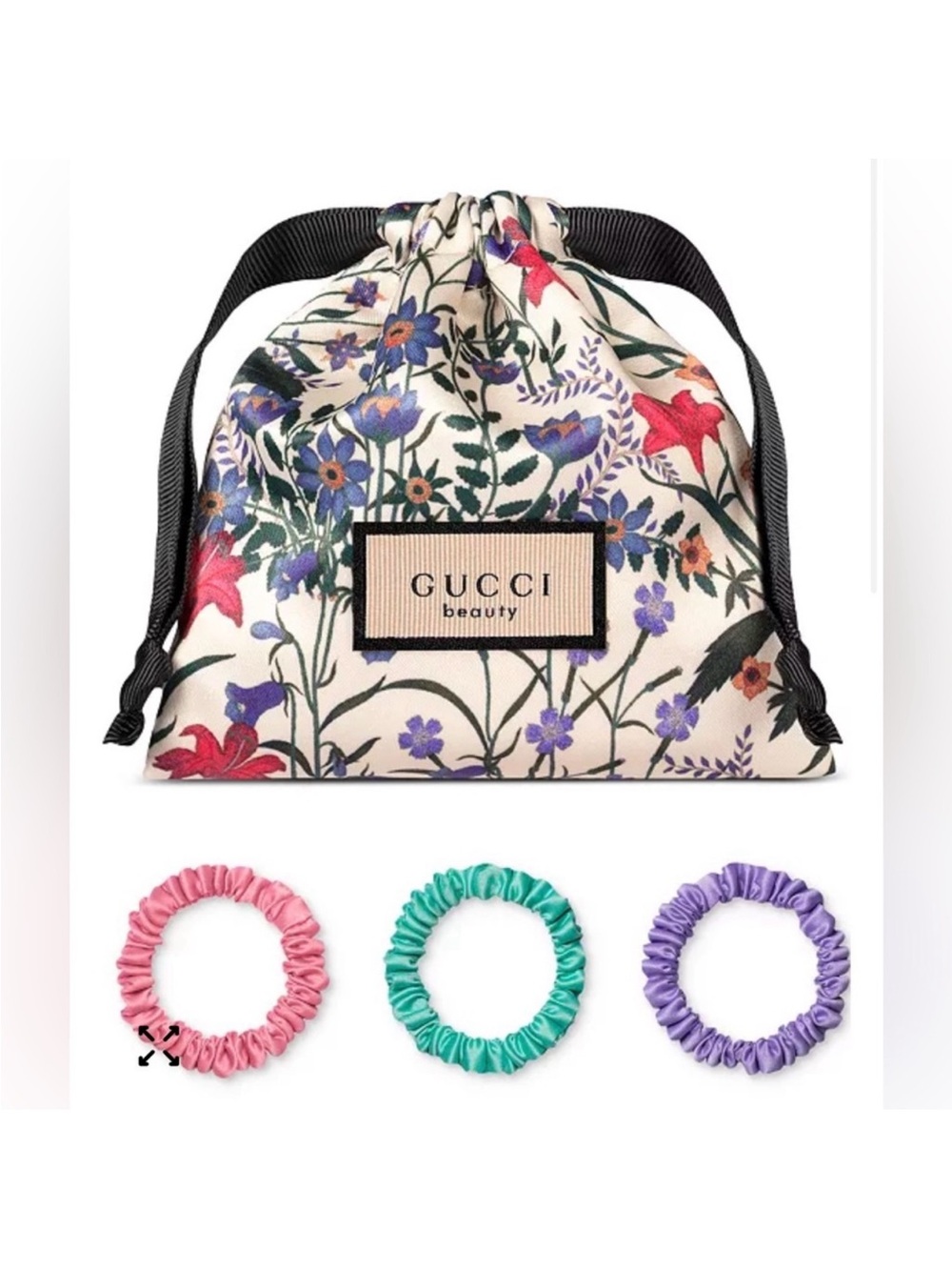 Gucci GWP Floral Pouch with Colorful Scrunchies - NIB - SEALED